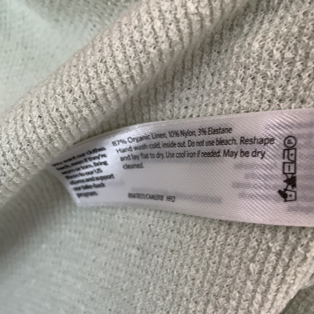 Eileen Fisher Mist Green Organic Linen Crepe Stretch Cardigan - Picture 5 of 8